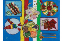 ■갤러리/한식문화미술전시회  눈으로 즐기는 한식의 맛  한식문화미술공모전 최우수상 ‘닭의 해, 책거리, 연밥’